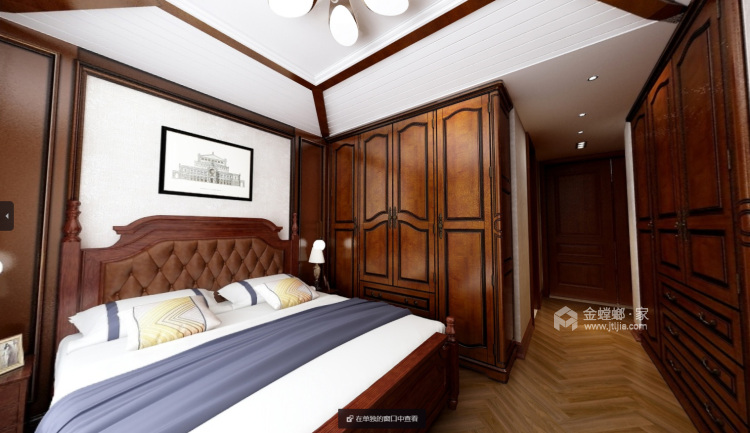 170平海尔国际广场美式风格-卧室效果图及设计说明