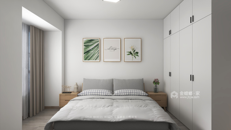 130平金澜湾现代风格-卧室效果图及设计说明