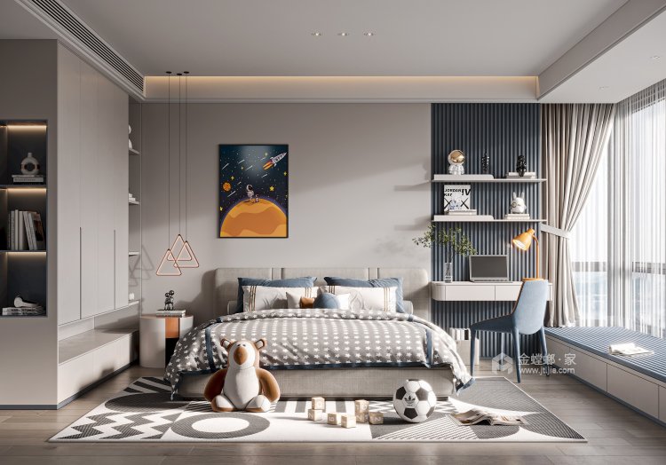 150平丽景苑现代风格-卧室效果图及设计说明