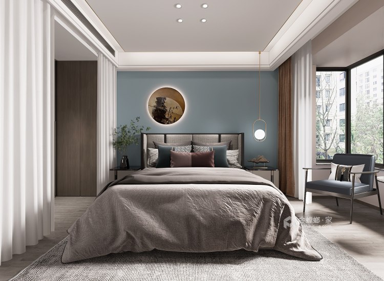 210平盐渎院子中式风格-卧室效果图及设计说明