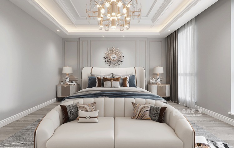 350平绿地别墅简欧风格-卧室效果图及设计说明