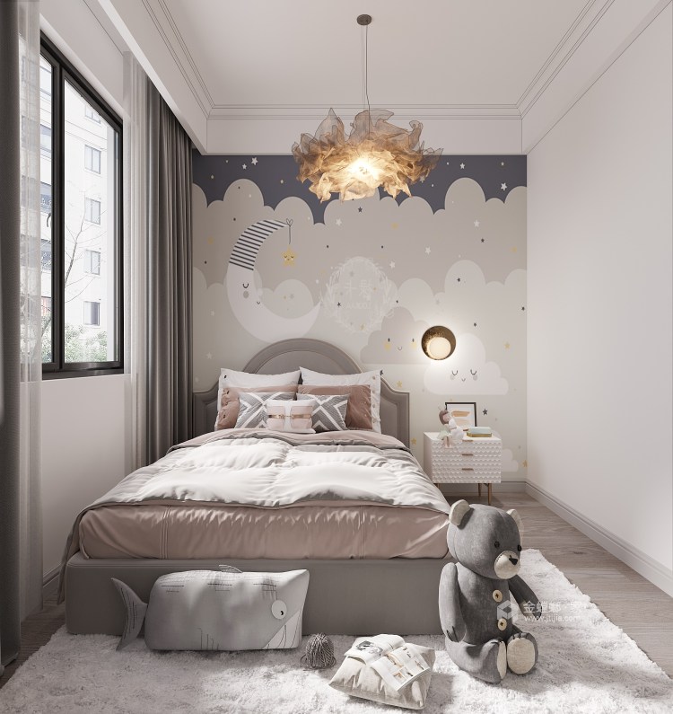 160平天辰府法式风格-卧室效果图及设计说明