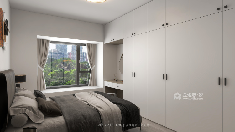 105平碧桂园现代风格-卧室效果图及设计说明