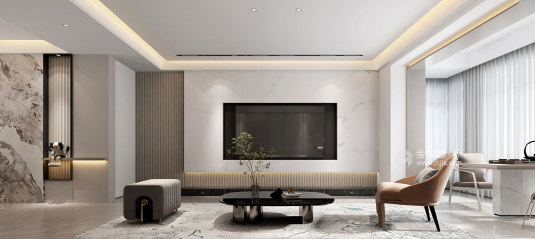 160平康桥知园现代风格-以爱为家-空间效果图