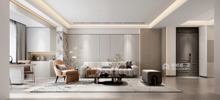 160平康桥知园现代风格-以爱为家-空间效果图