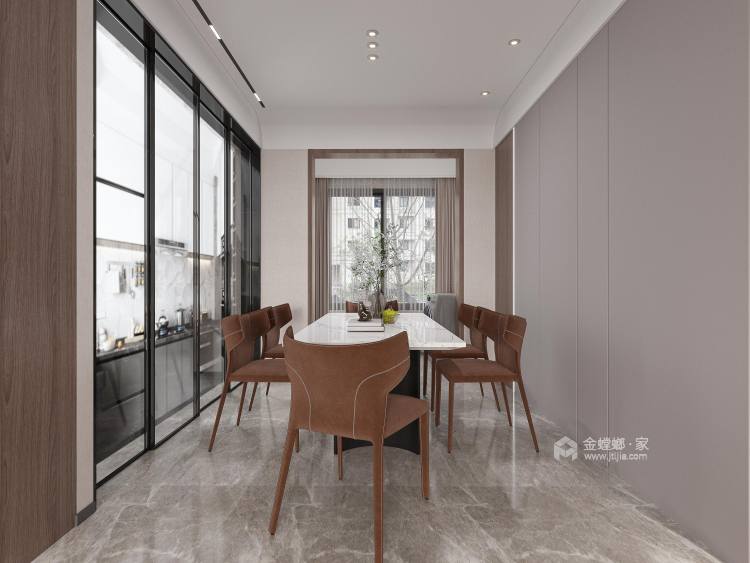 134平朗曼新城中式风格-大气舒适-餐厅效果图及设计说明