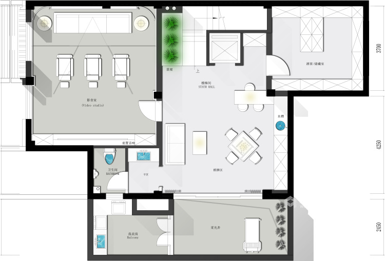 400平现代园墅新中式风格-平面设计图及设计说明
