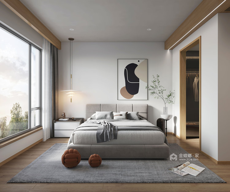 170平天铂现代风格-卧室效果图及设计说明