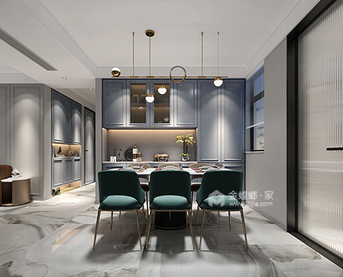 142平锦艺金水湾现代风格-现代风格的精致-餐厅效果图及设计说明