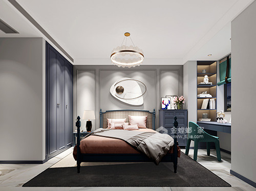 142平锦艺金水湾现代风格-现代风格的精致-卧室效果图及设计说明