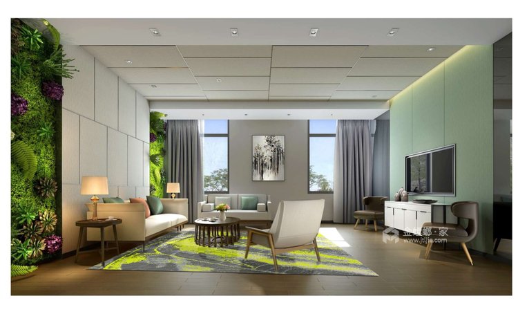 2600平天鹅湖畔现代风格-个性化设计工装-卧室效果图及设计说明
