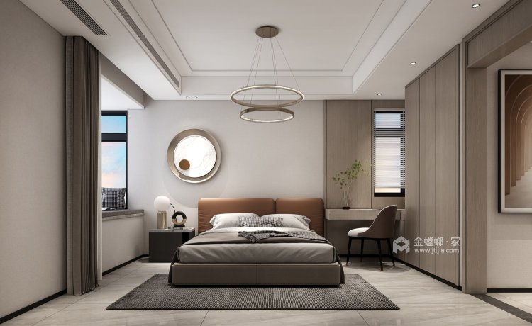 150平紫檀华都现代风格-新颖的设计感-卧室效果图及设计说明