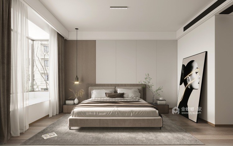 128平翡翠云台现代风格-卧室效果图及设计说明