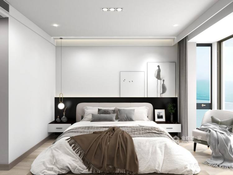 123平钟鼎悦城紫云台现代风格-有趣的灵魂-卧室效果图及设计说明