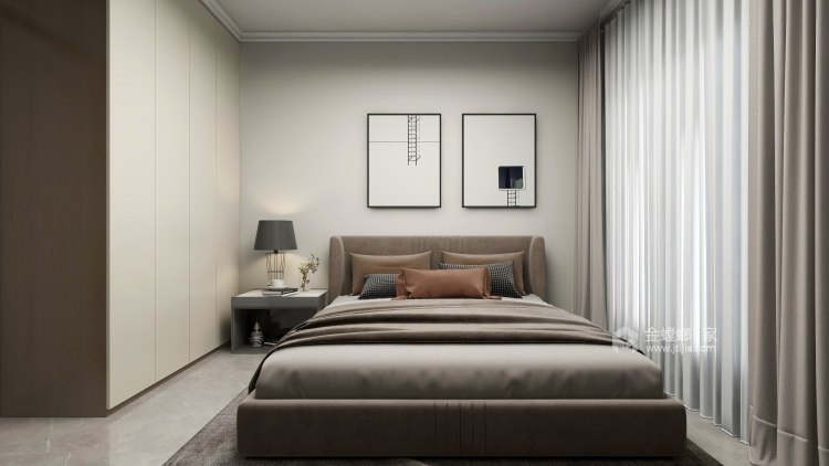 133平金科御府现代风格-卧室效果图及设计说明