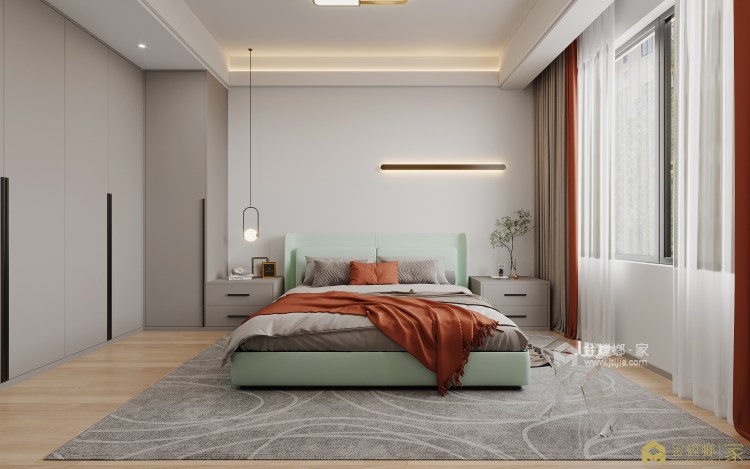 108平清风明月现代风格-卧室效果图及设计说明