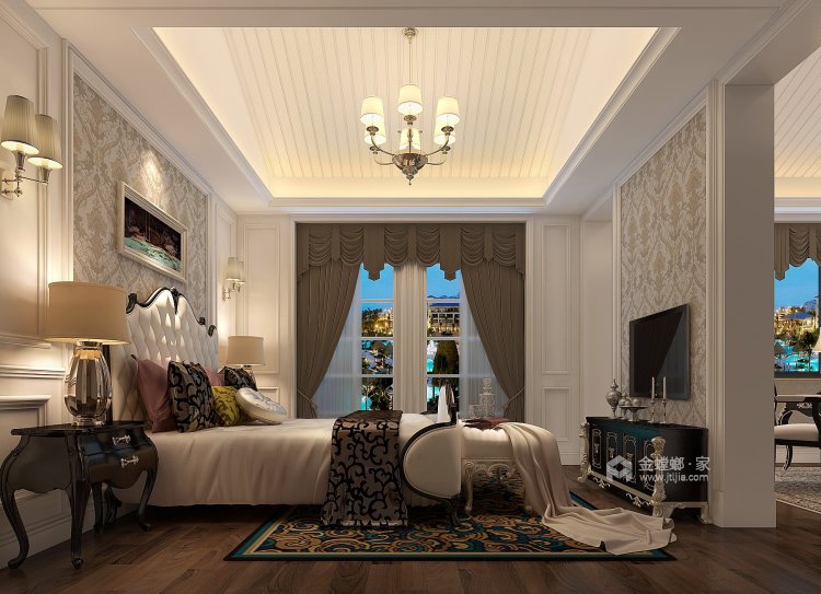 400平铜雀台法式风格-直撩心底的浪漫空间-卧室效果图及设计说明