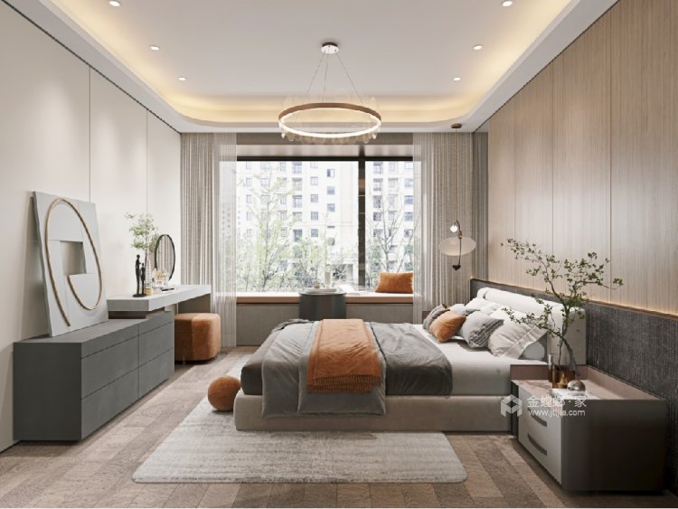 168平滨湖万科城现代风格-简约，温馨又不失格调-卧室效果图及设计说明