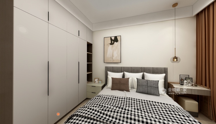126平公园九里现代风格-卧室效果图及设计说明