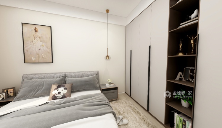 126平公园九里现代风格-卧室效果图及设计说明