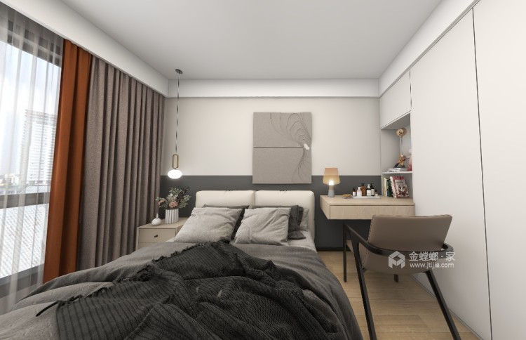 130平光华壹号现代风格-卧室效果图及设计说明