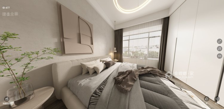 144平碧桂园天誉现代风格-卧室效果图及设计说明