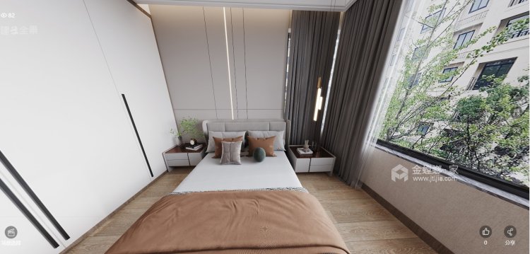 105平碧桂园天誉现代风格-卧室效果图及设计说明
