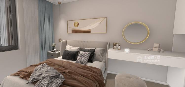 100平领地天屿现代风格-卧室效果图及设计说明