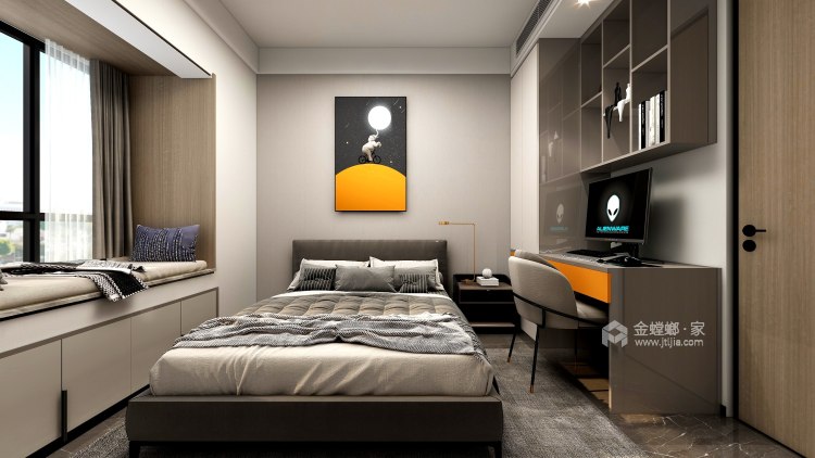 132平佳兆业现代风格-卧室效果图及设计说明