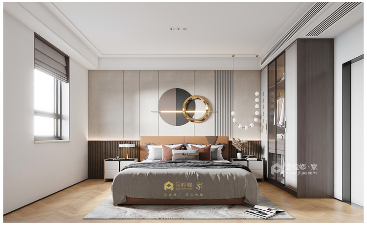 355平自建房新中式风格-神怡心静 回归本真-卧室效果图及设计说明