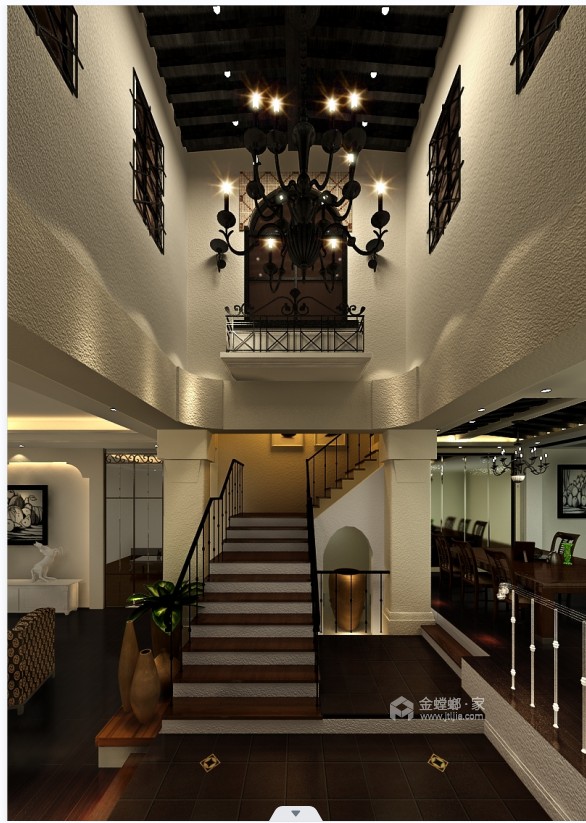 800平自建别墅欧式风格-卧室效果图及设计说明