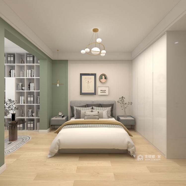 112平正商智慧城现代风格-层次感-卧室效果图及设计说明
