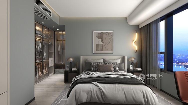 112平天誉现代风格-卧室效果图及设计说明
