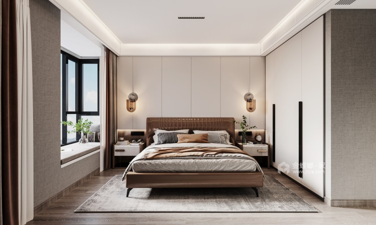 140平天辰府现代风格-卧室效果图及设计说明