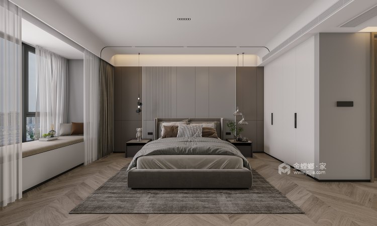 160平碧桂园现代风格-卧室效果图及设计说明