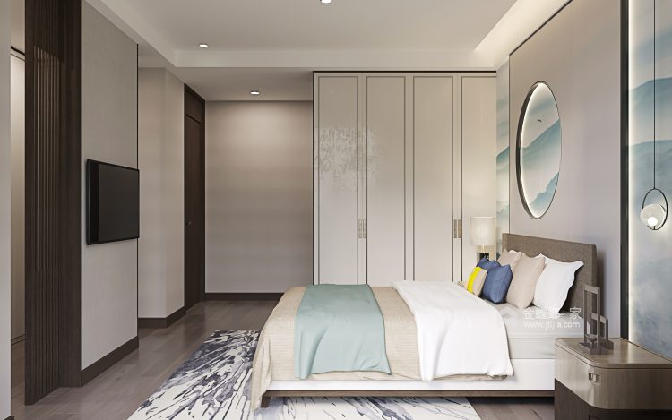 160平凤凰城中式风格-卧室效果图及设计说明