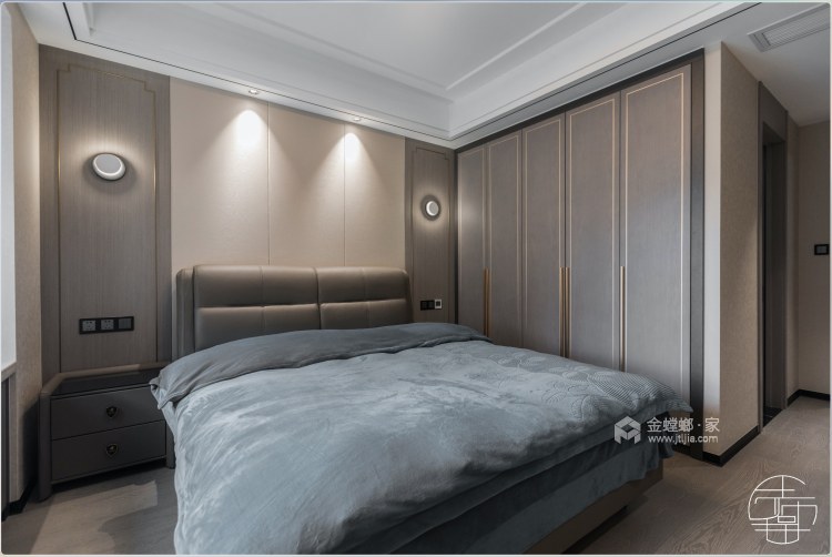 150平吾悦首府新中式风格-卧室效果图及设计说明