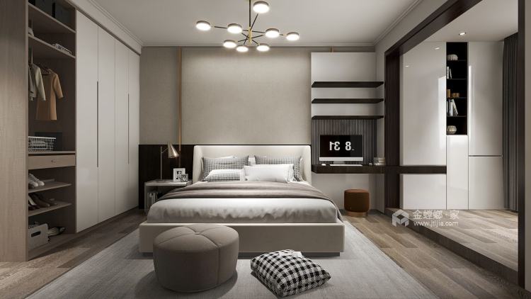 230平滇池俊府现代风格-卧室效果图及设计说明