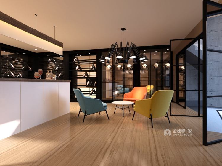 320平华夏御府现代风格-餐厅效果图及设计说明