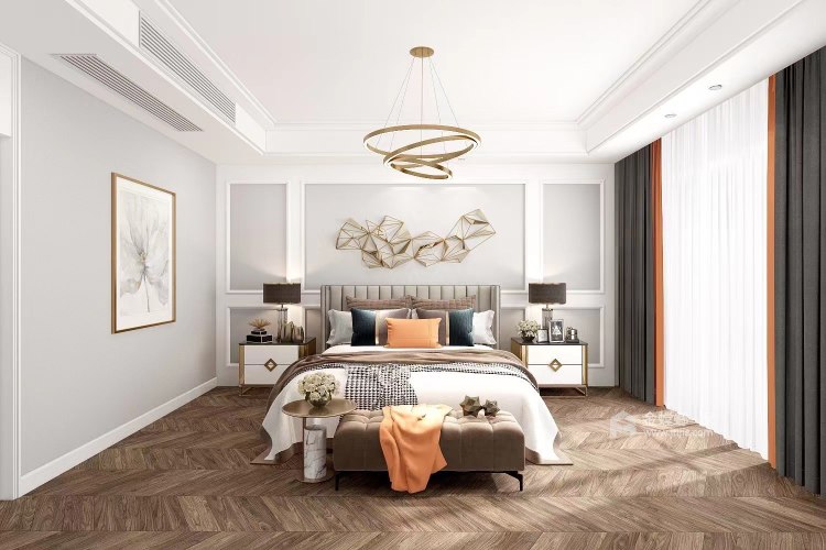 300平江山名洲简美风格-卧室效果图及设计说明