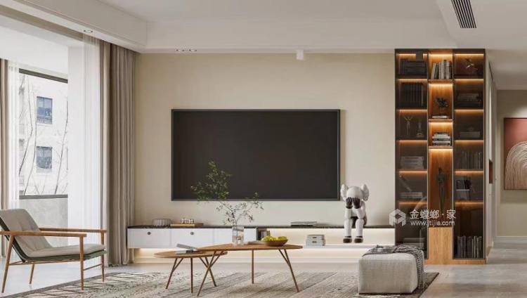 160平蓝城桂语兰庭现代风格-客厅效果图及设计说明