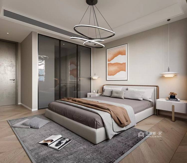 160平蓝城桂语兰庭现代风格-卧室效果图及设计说明