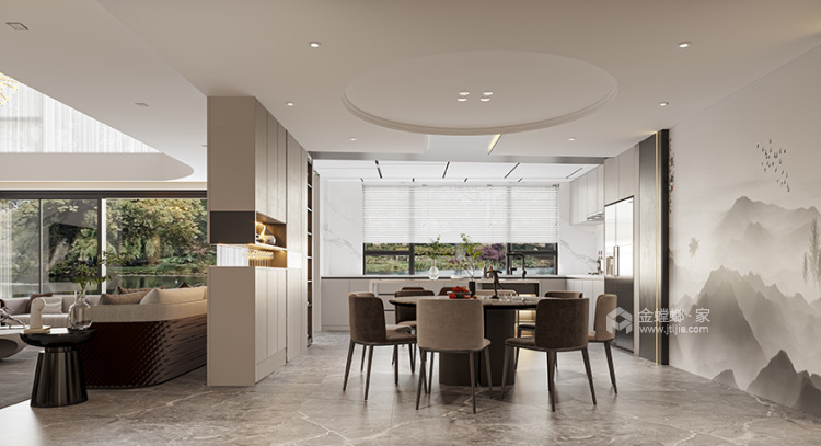 750平荔湾城现代风格-餐厅效果图及设计说明