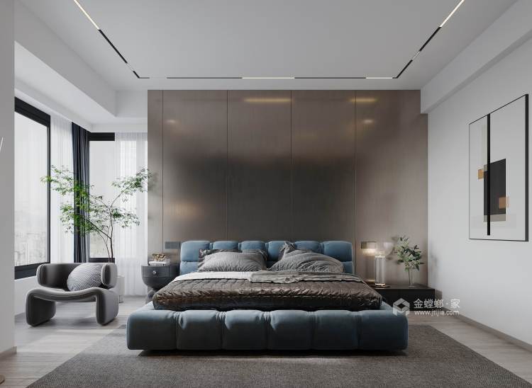 138平城投广场现代风格-卧室效果图及设计说明