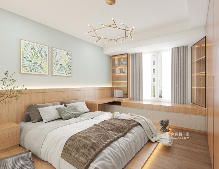 120平诺丁山北欧风格-卧室效果图及设计说明