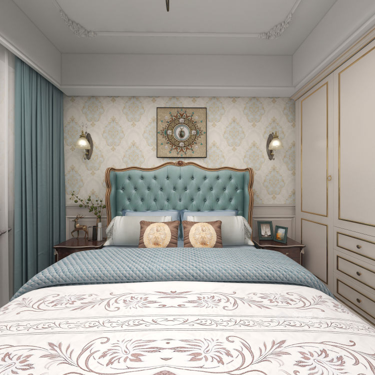 125平龙湖雅苑法式风格-卧室效果图及设计说明