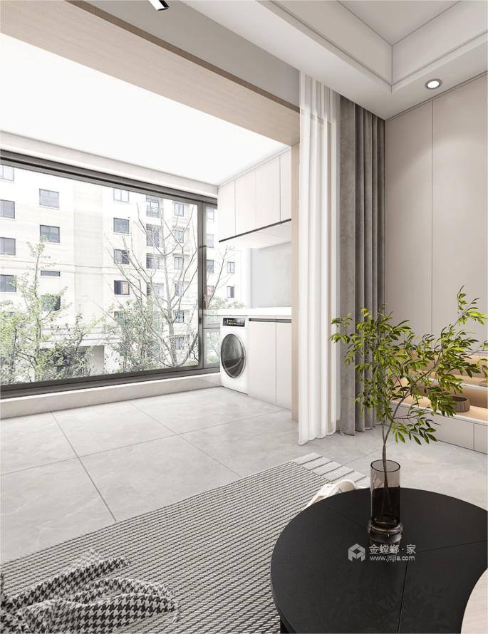 115平中央公园现代风格-客厅效果图及设计说明
