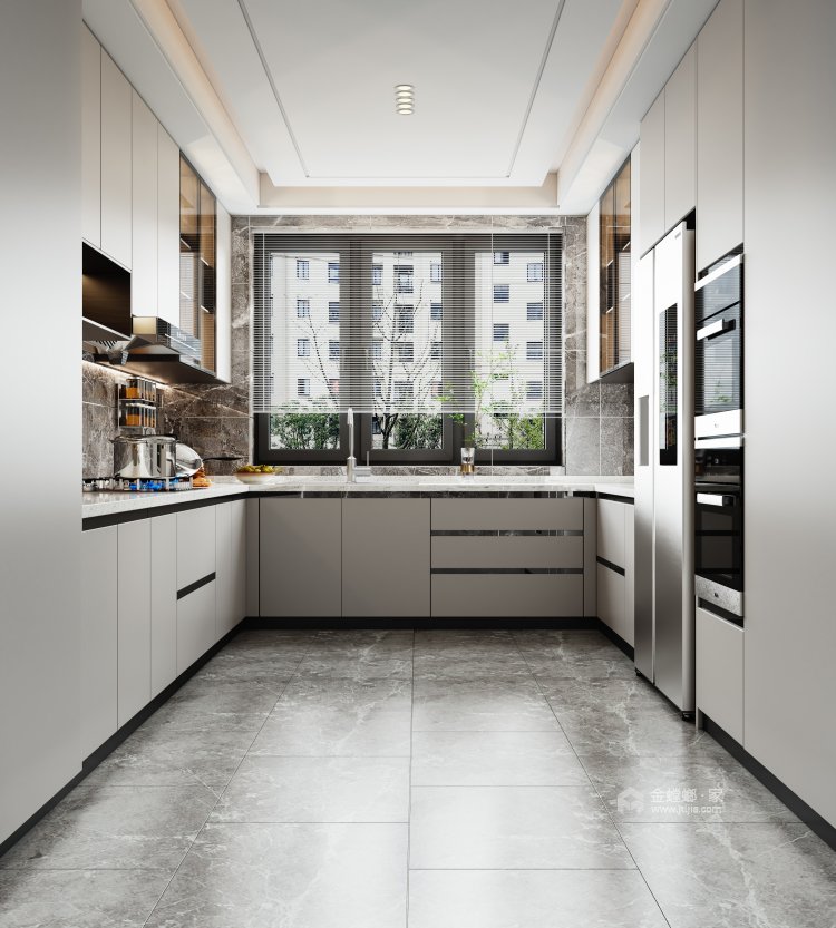 115平中央公园现代风格-厨房