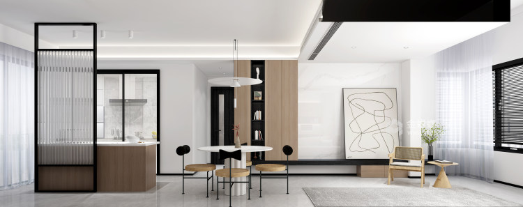 160平碧桂园现代风格-温馨舒适的家-平面布置图