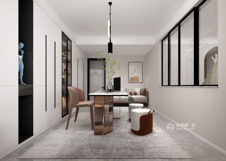 160平碧桂园现代风格-温馨舒适的家-客厅效果图及设计说明